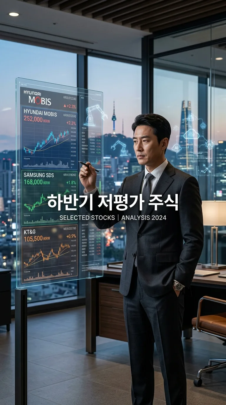 2026년 하반기 저평가 우량주 TOP 3: 현대모비스, 삼성SDS, KT&G 분석 2