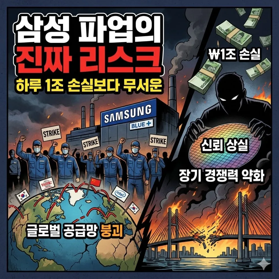 삼성전자 파업, 하루 1조 손실보다 무서운 고객 이탈 리스크 2026