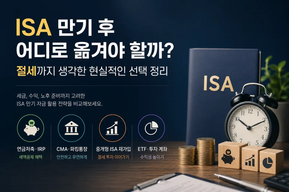 ISA 만기 후 최적의 선택은? 연금·IRP·CMA 비교 2026 — 비즈니스·경제 — salmon_2662