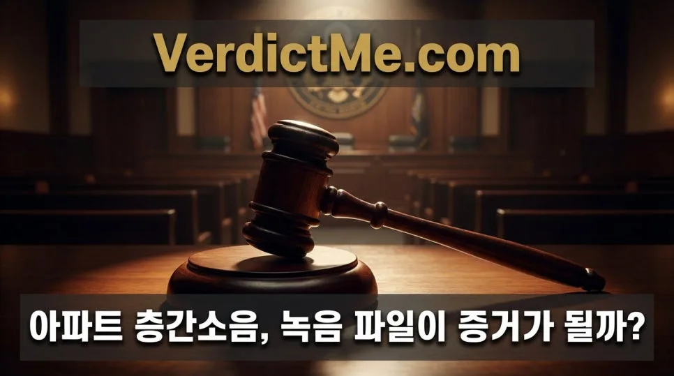 층간소음 녹음 증거 인정될까? 2026년 판례 분석 — 사회·시사 — verdictme