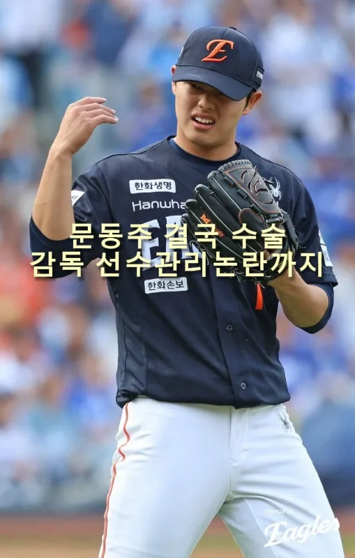 문동주 어깨 부상, 수술 시 복귀 기간과 성공률은? 2026 전망