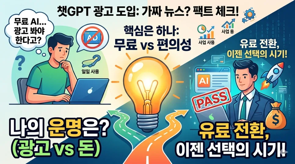 챗GPT 광고 도입, 2026년 무료 vs 유료 선택 가이드 — IT·테크 — son9172