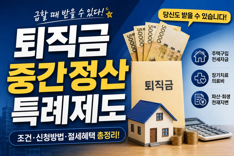 퇴직금 중간정산 조건 2026: 승인 사유와 절세 팁 총정리 — 비즈니스·경제 — myhope_1000 1