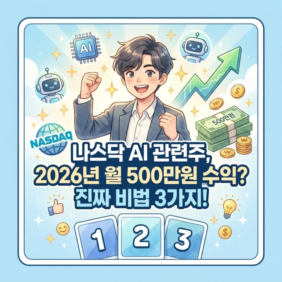 나스닥 AI 주식 2026년 투자 전략: 월 500만원 수익 비법 3가지