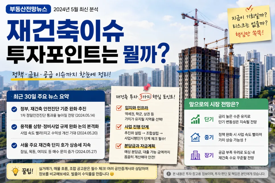 2026년 재건축 투자, 핵심 이슈와 성공 전략 완벽 분석