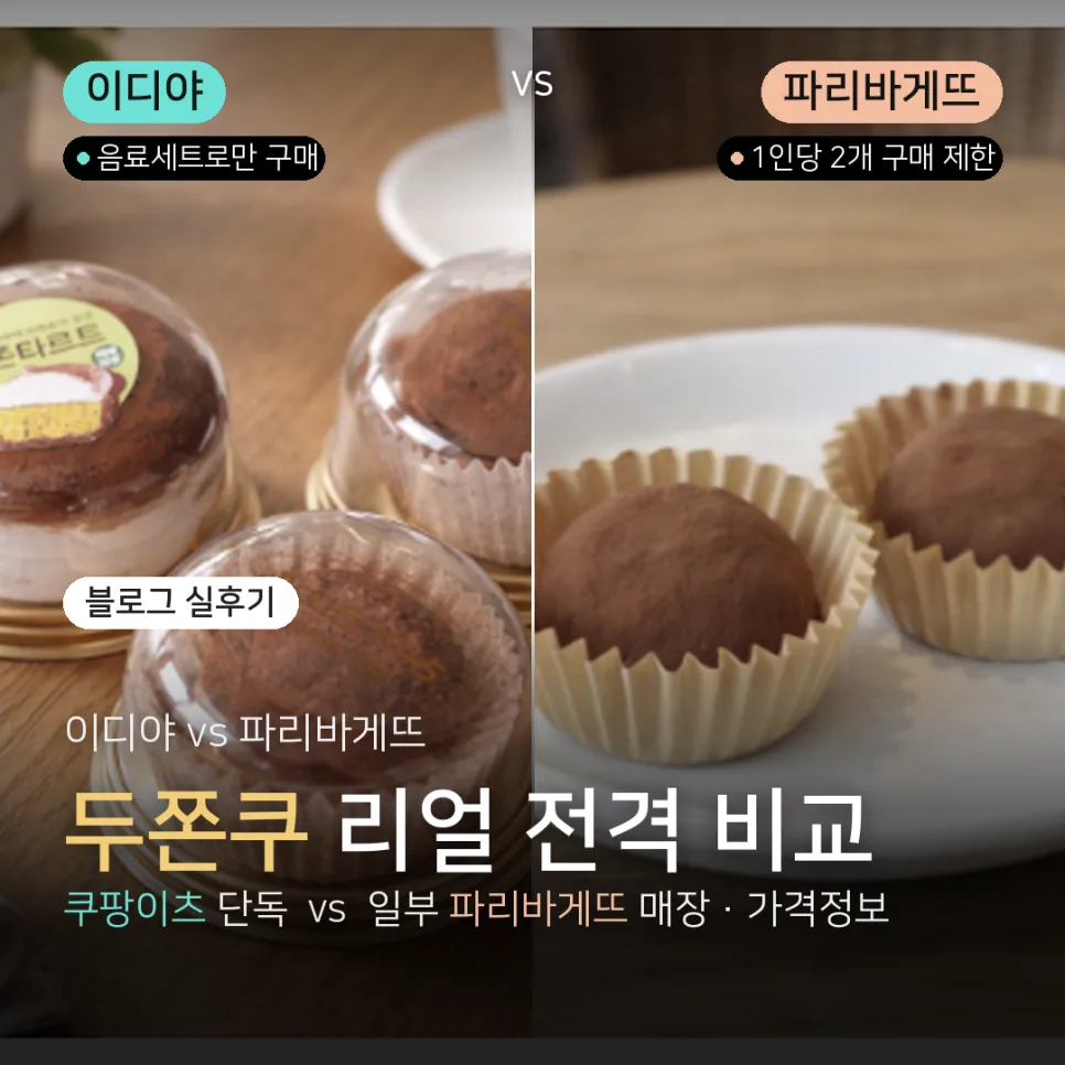두쫀쿠 비교 2026: 이디야 vs 파리바게뜨, 어디가 더 나을까? — K-푸드·맛집 — designalbranding
