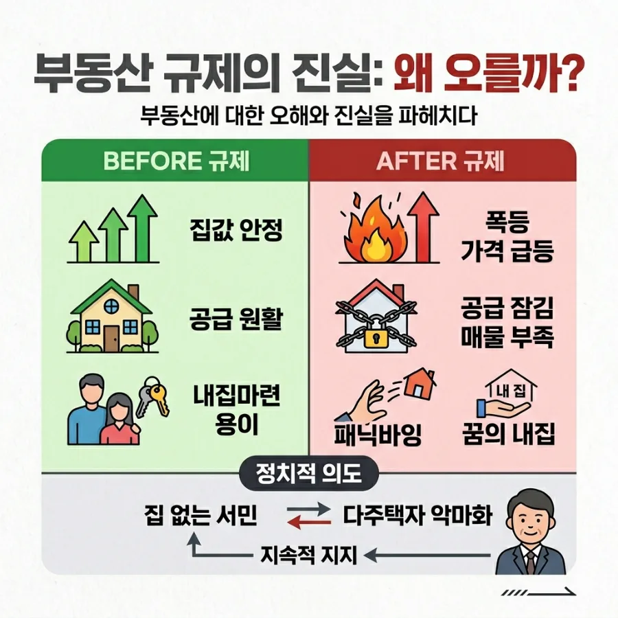 부동산 규제가 집값 올리는 이유 2026: 공급, 수요, 정책 분석 — 비즈니스·경제 — sangju0610