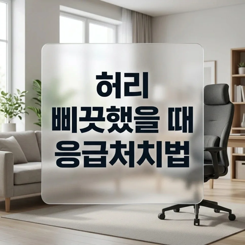 허리 삐끗했을 때 응급처치 2026: 3분 만에 통증 줄이는 냉찜질 & 자세 가이드 — 건강·의학 — healthy4060