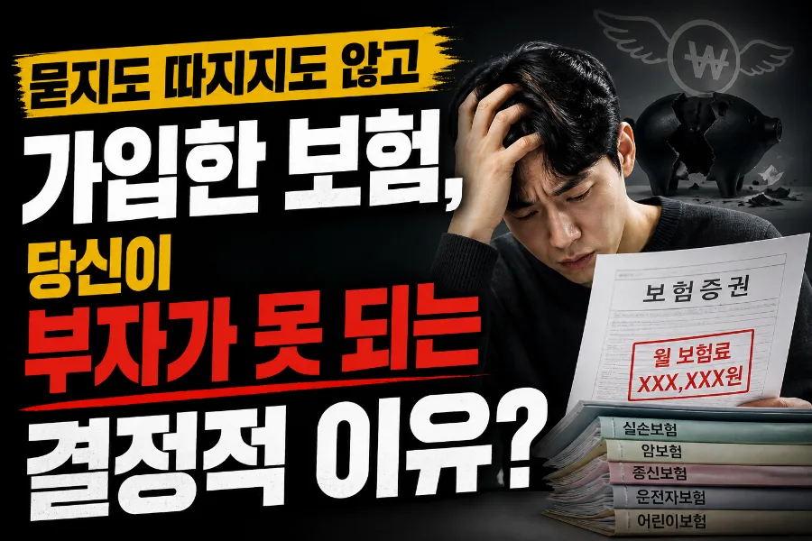 보험, 부자가 되는 길을 막는 이유는? 2026년 전문가 분석