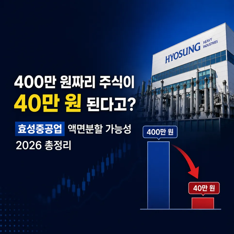 효성중공업 액면분할 언제? 2026년 주가 전망과 투자 전략