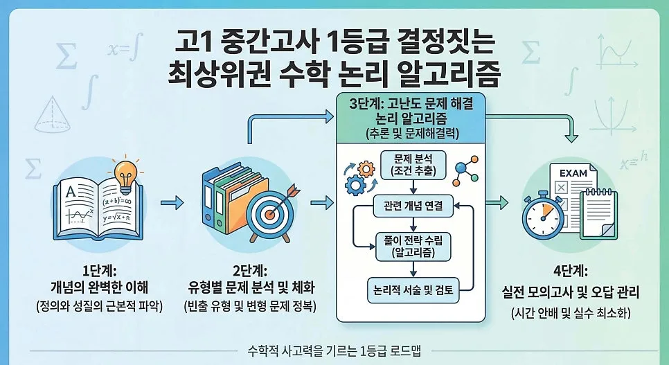 고1 수학 1등급 비결: 중간고사 논리 알고리즘 2026년 완벽 대비 — 교육·학문 — eunjung145