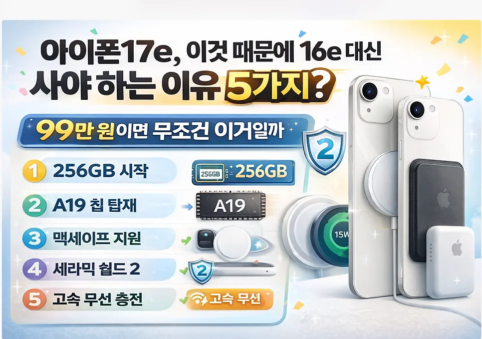 아이폰 17e vs 16e 비교: 2026년 출시, 99만원에 256GB? 뭐가 나을까 — IT·테크 — son9172