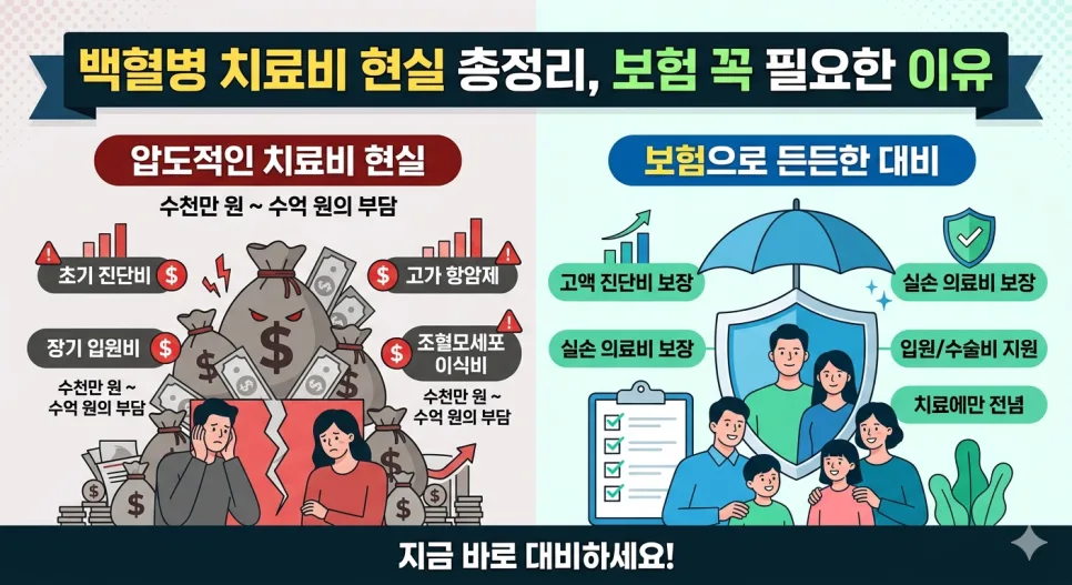 백혈병 보험, 2026년까지 준비해야 하는 이유와 실제 치료비