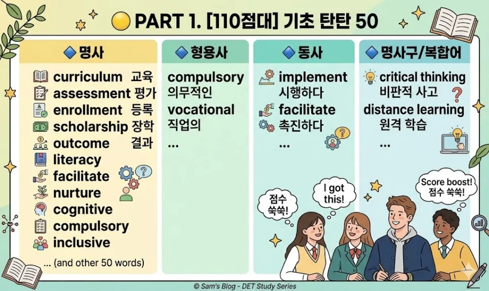 2026년 듀오링고 영어 시험(DET) 110점→120점 올리는 필수 어휘 100선 3