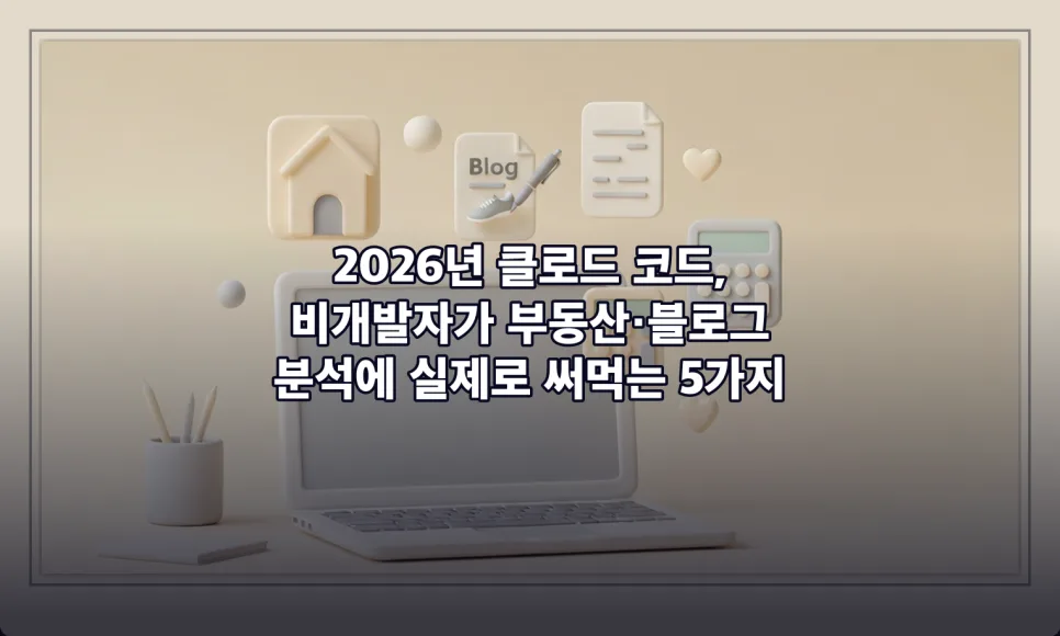 클로드 코드 활용법 2026: 비개발자 부동산·블로그 자동화 5가지 — IT·테크 — alice8401 1