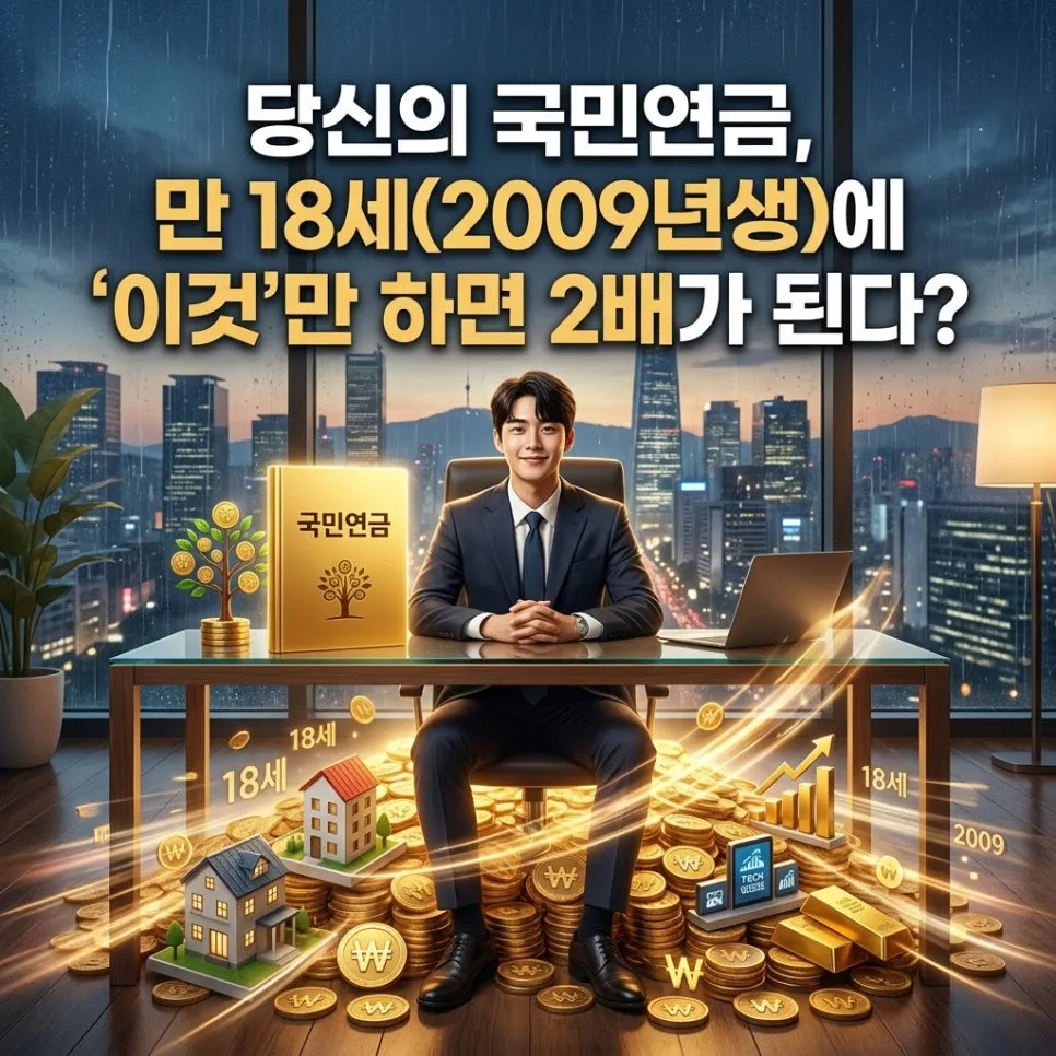 국민연금 2배 받는 법: 2009년생 첫 보험료 지원 2026년 총정리