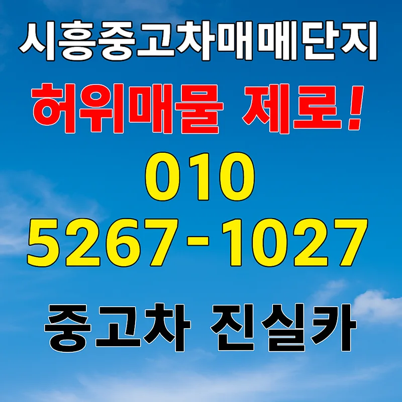 시흥중고차 허위매물 없는 곳 찾는 법 2026 (진실카 경험) — 자동차 — goodnews7855