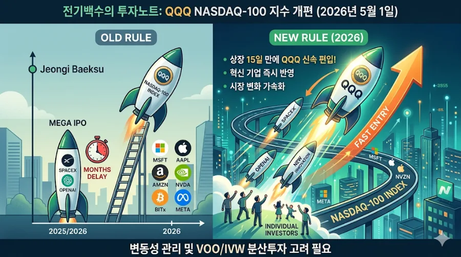 나스닥 100 개편 2026: QQQ ETF 투자 전략과 개인 대응법 — 비즈니스·경제 — yyh6472