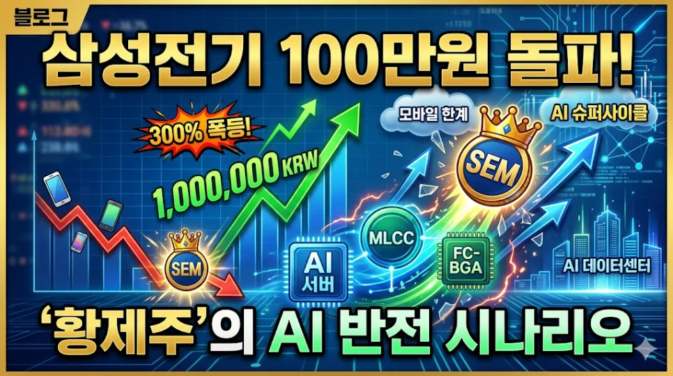 삼성전기 주가 100만원 돌파, AI 반도체 핵심 부품 전망 2026