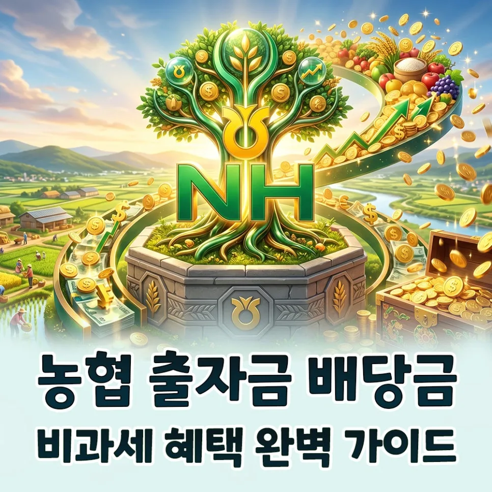 농협 출자금 배당금 2026년 완벽 정리: 비과세 혜택과 가입 조건