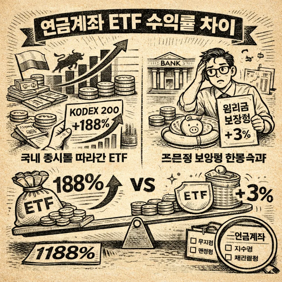 연금계좌 ETF 수익률 188% vs 3% 비결 2026년 총정리 2