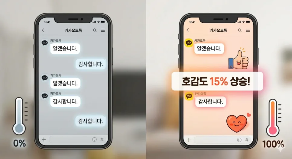 카톡 이모티콘, 호감도 15% 높이는 비결 2026년 총정리 2