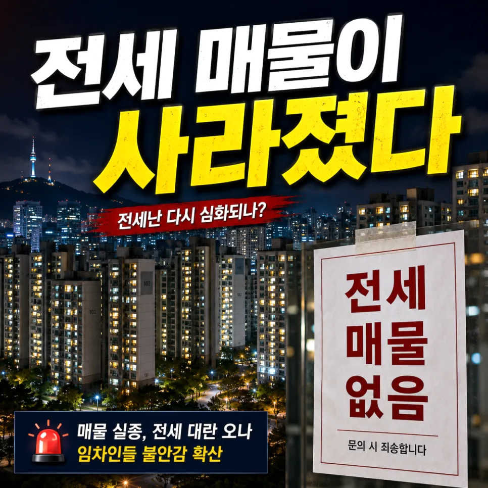 서울 전세가 6.8억 돌파? 2026년 역대급 전세난 원인과 대처법