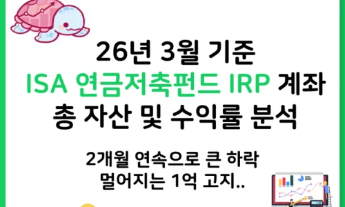 ISA, 연금저축, IRP 계좌 2026년 4월 투자 결산: 1억 달성 비결 2