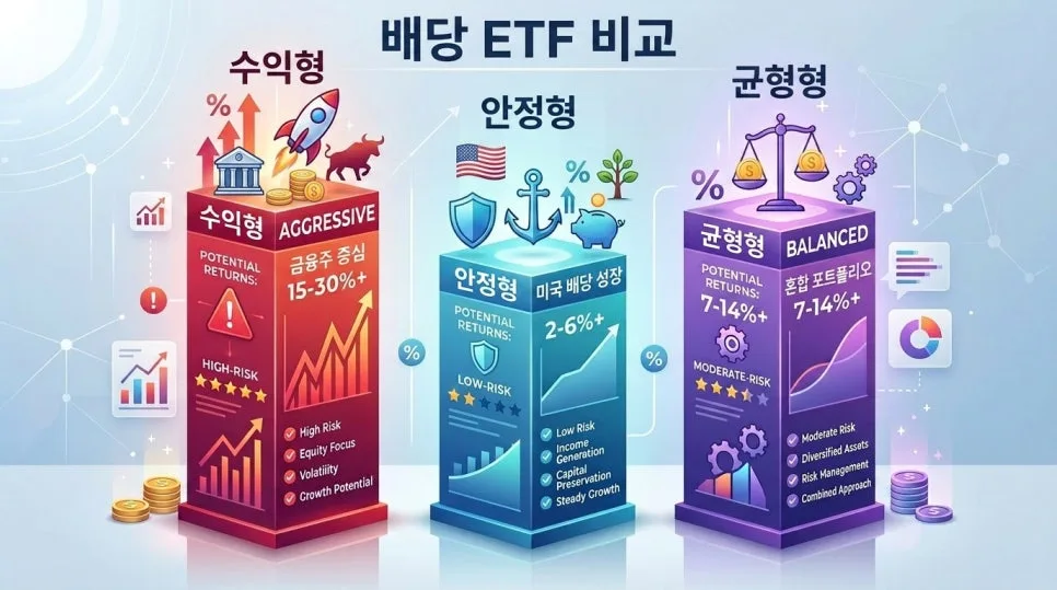 2026년 배당 ETF 추천: 수익률 vs 안정성 비교 분석 2