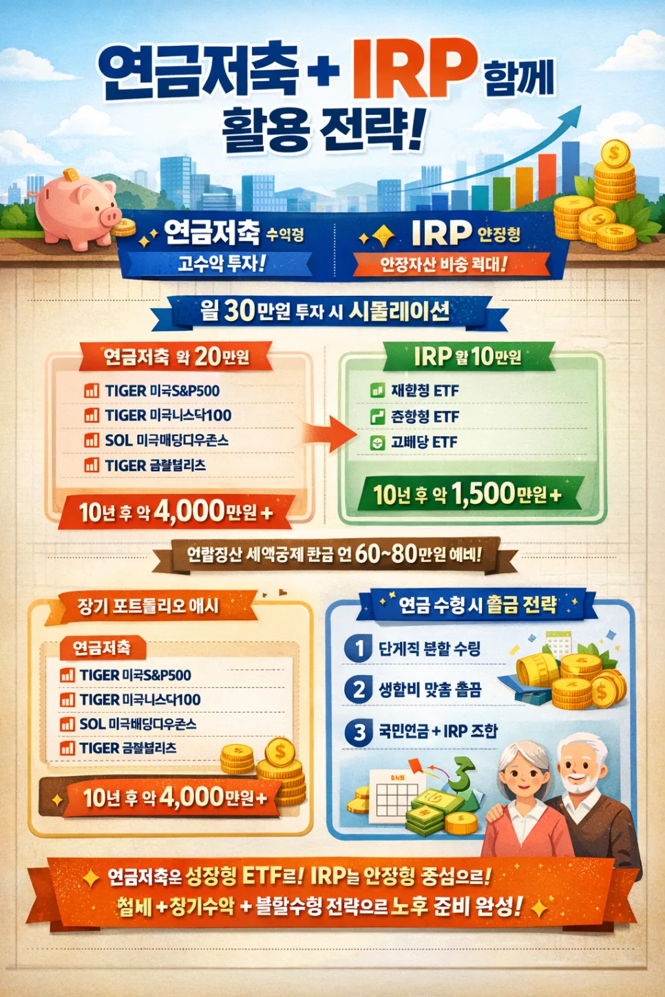 연금저축 vs IRP 2026: 세액공제 극대화 ETF 포트폴리오 전략