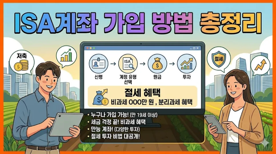 ISA 계좌 개설 2026: 절세 투자 시작하는 5단계 완벽 가이드