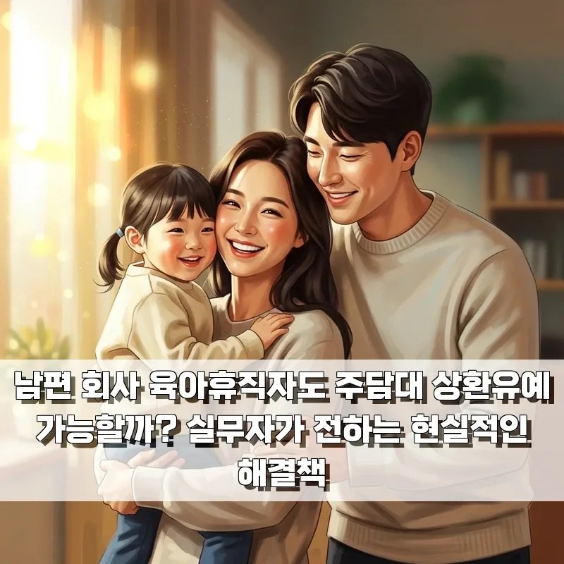 남편 회사 육아휴직자 주담대 상환유예 가능할까? 2026년 실무 가이드