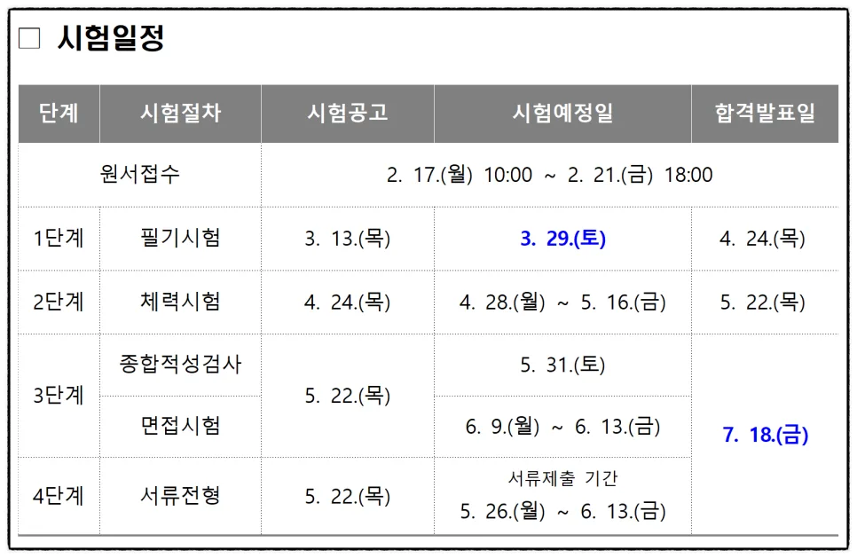 2025 소방직 공무원 시험 일정 및 자격 요건 변경사항 완벽 정리 3