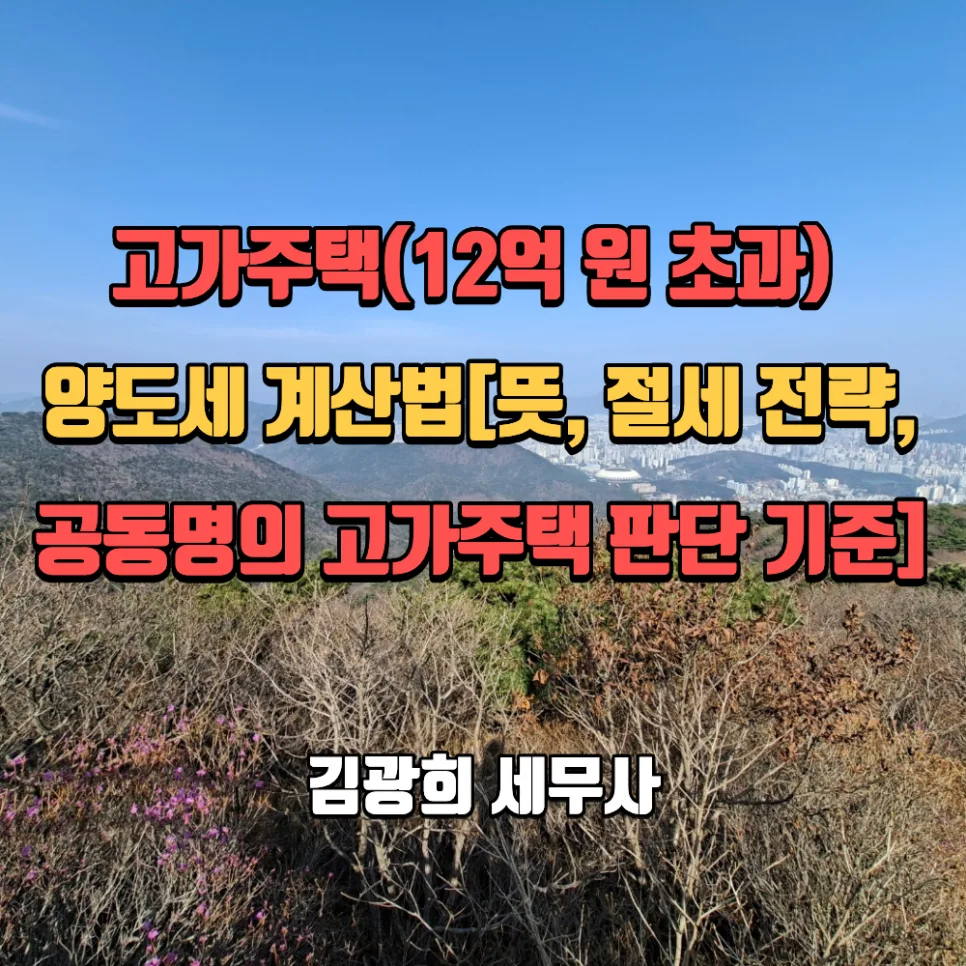 12억 초과 고가주택 양도세, 2026년 절세 전략 총정리