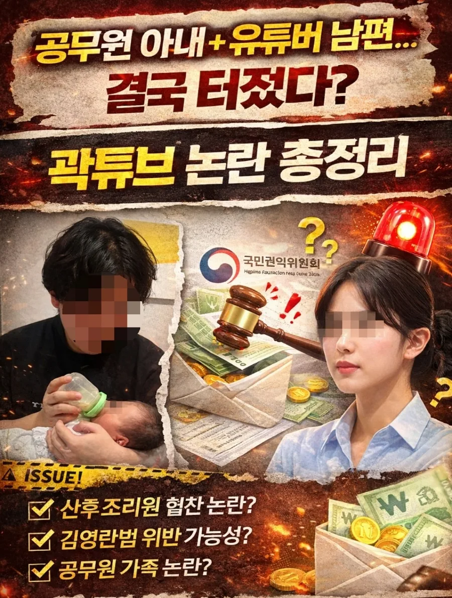 곽튜브 공무원 아내 논란: 권익위 조사 2026년 핵심 정리 2