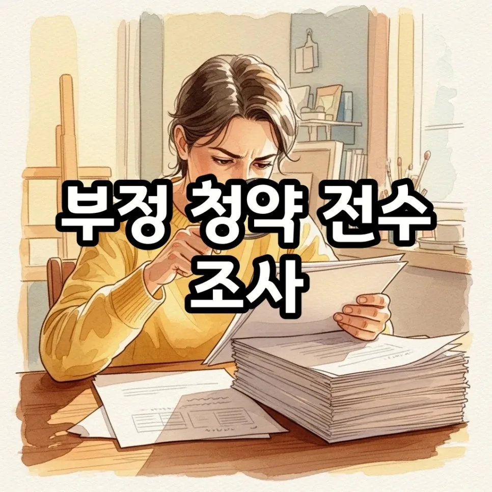 서울 아파트 무순위 청약, 부정 당첨 조사 2026년 전망