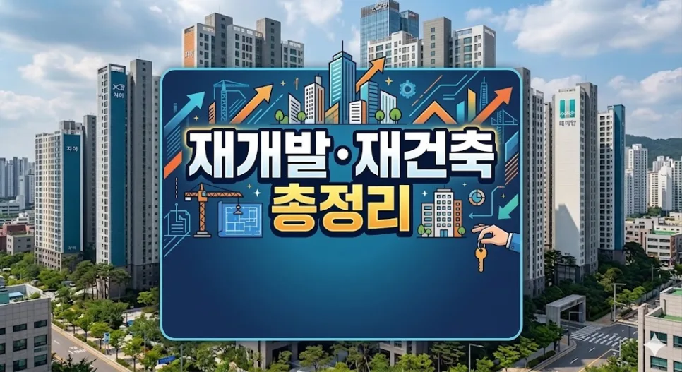 재개발 vs 재건축 2026: 용어, 차이점, 성공 사례 완벽 비교