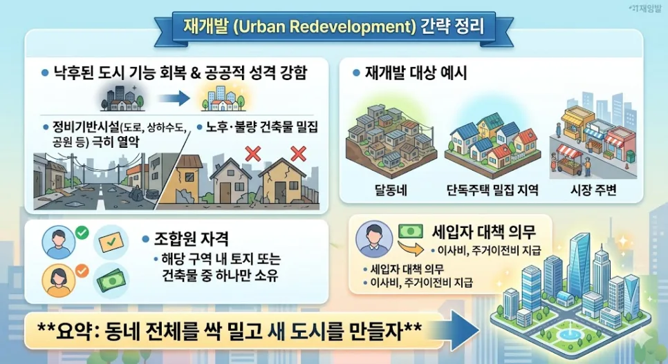 재개발 vs 재건축 2026: 용어, 차이점, 성공 사례 완벽 비교 3