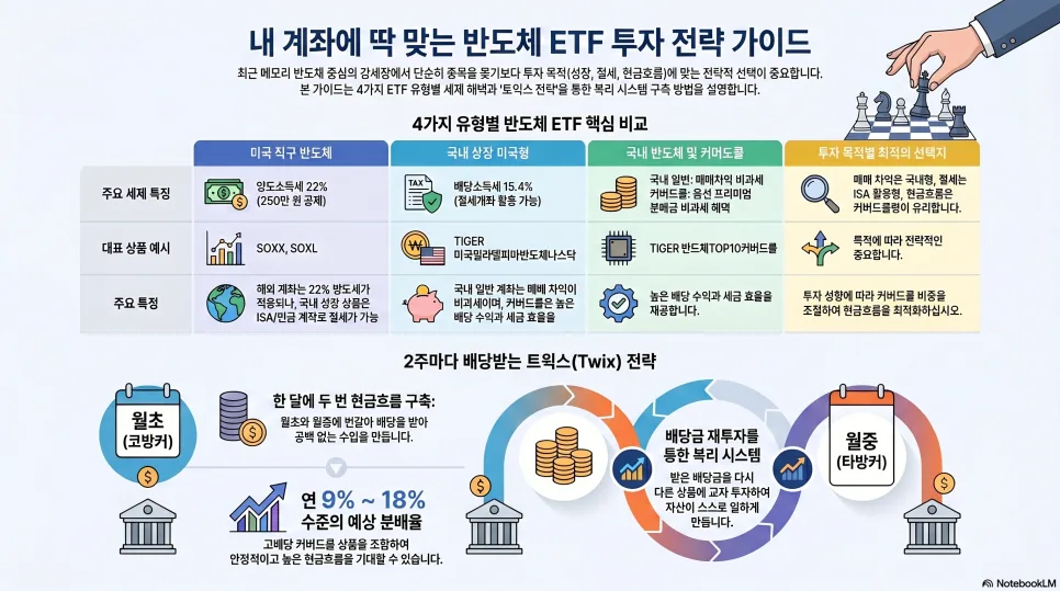 2026년 반도체 ETF 투자, 월 2회 배당 받는 트익스 전략 총정리