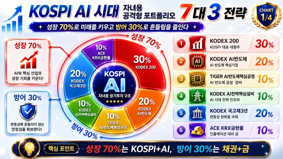 자녀 KOSPI AI 포트폴리오 7:3 전략 2026년 총정리 2