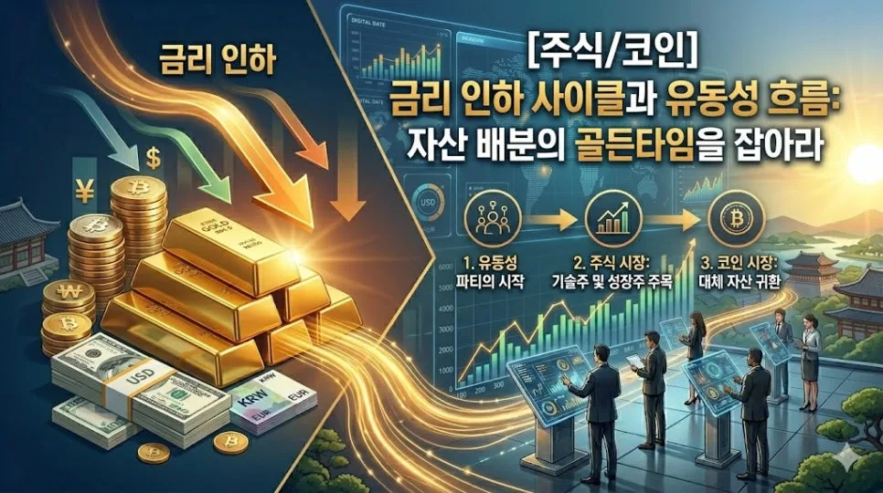 2026년 금리 인하 사이클: 주식·코인 유동성 흐름과 자산 배분 전략 — 비즈니스·경제 — dh1717_ 1