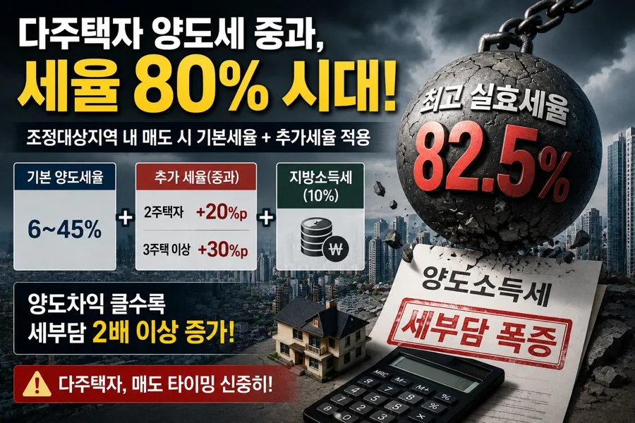 2026년 다주택자 양도세 중과 재개: 하루 만에 수억 차이 나는 이유 2