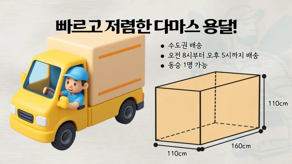 서울 다마스 용달 가격 2026년 최저가 찾는 법 5단계 2