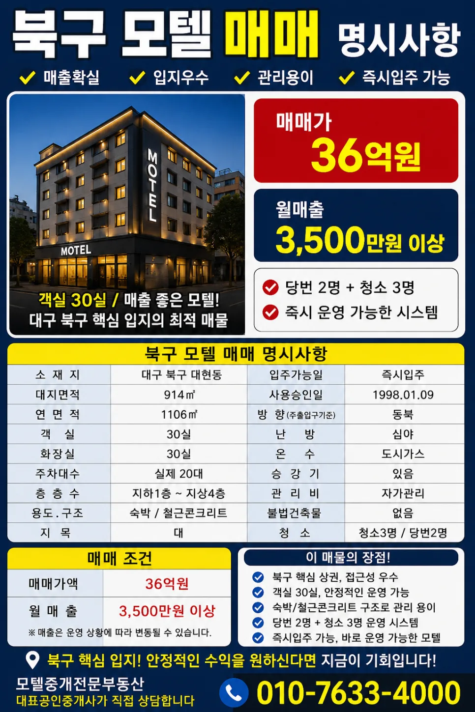 대구 북구 모텔 매매 2026: 시세 이하 알짜 매물 찾는 법 2