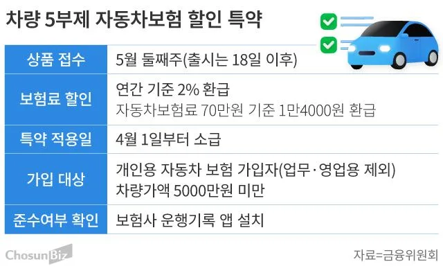 자동차 5부제 보험 할인 2026: 참여 방법과 위반 시 불이익 총정리 2