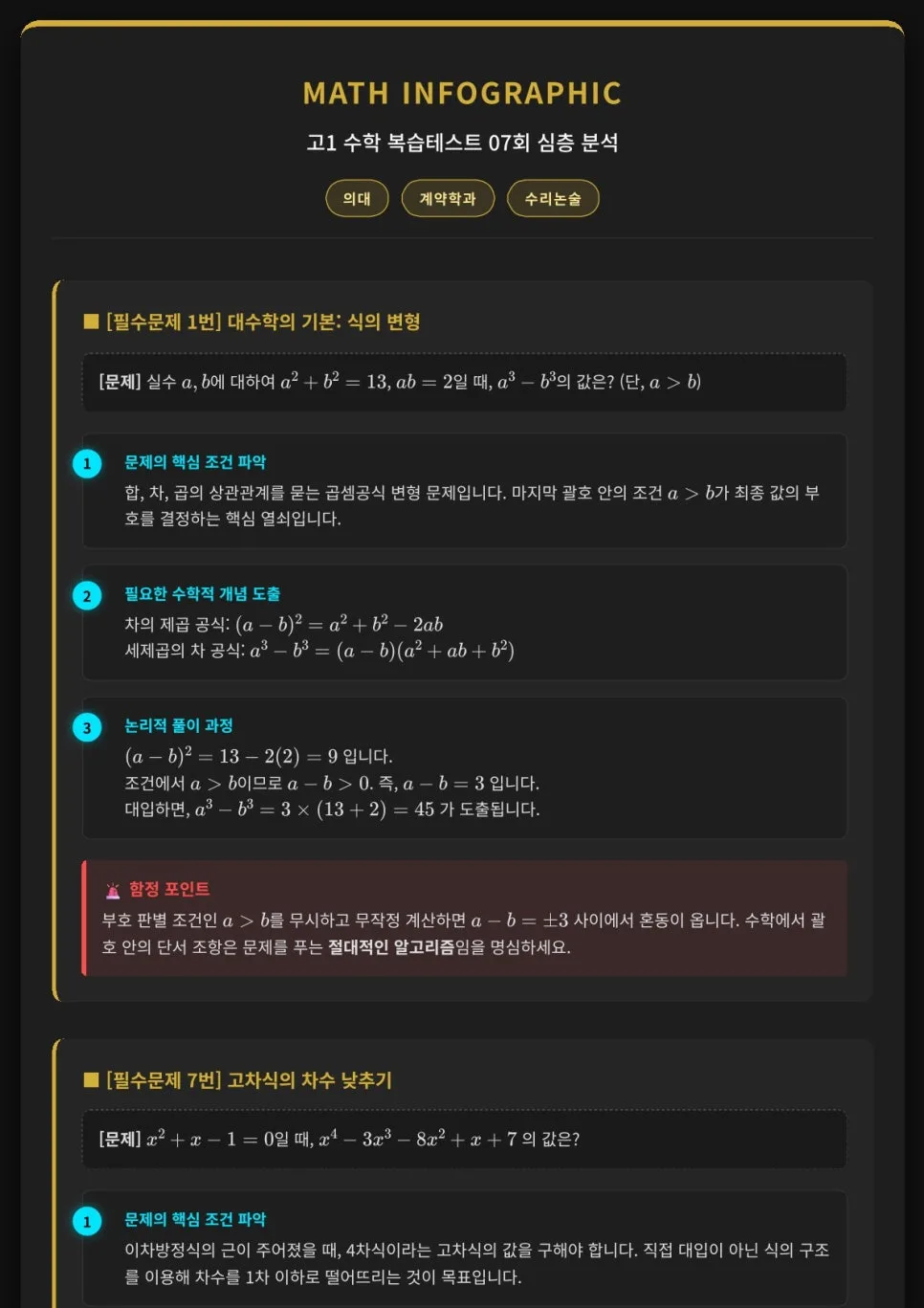 고1 수학 1등급 비결: 대치동 강사의 2026년 중간고사 완벽 대비법 2