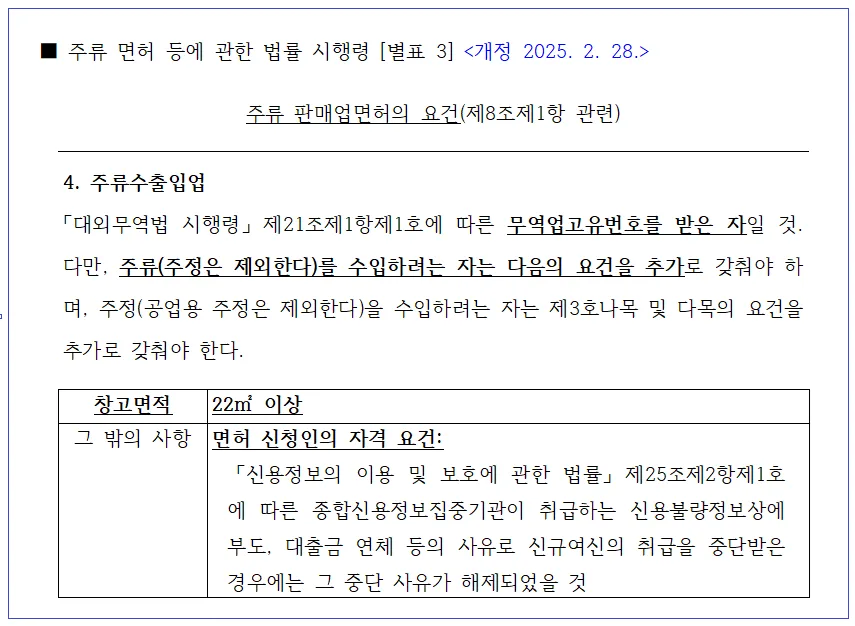 2026년 수입 주류 판매 허가 완벽 가이드: 면허 조건부터 절차까지 2