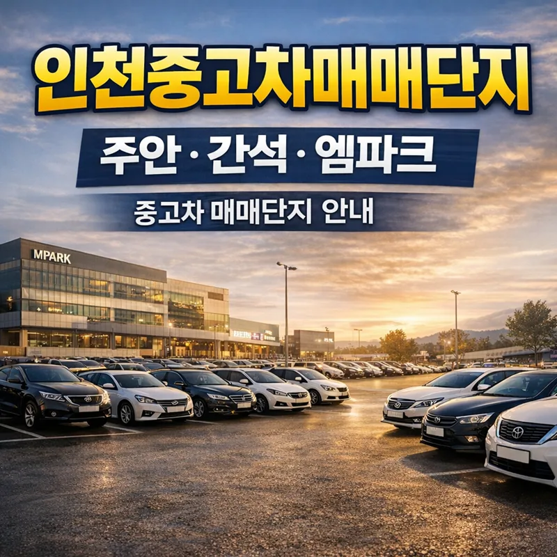 인천 중고차 매매단지 2026: 실매물 확인법과 차량 점검 완벽 가이드 2