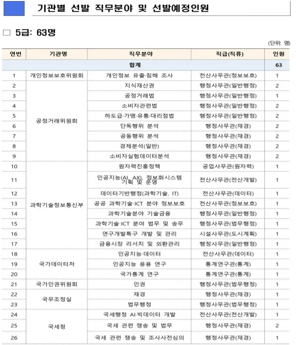 2026년 민간경력 공무원 233명 채용: AI 인재 확보 전략 분석 2