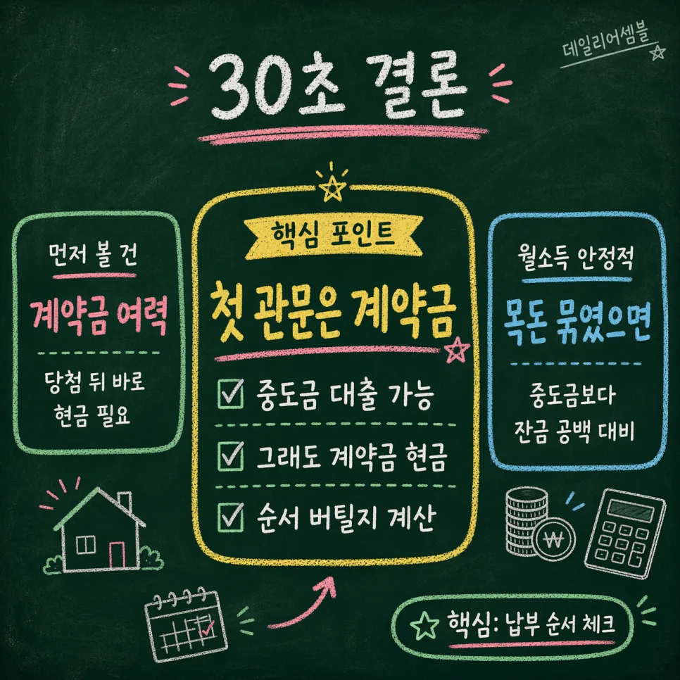 2026년 분양 계약금·중도금·잔금, 실제 필요한 현금 계산법 3